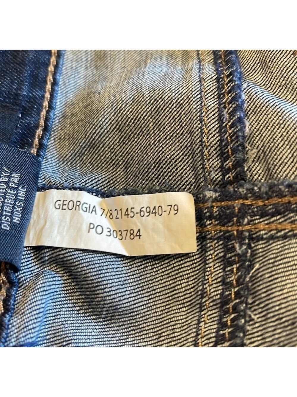 Lois Georgia Capri Jeans W32 Dark Indigo Stretch Denim Mid Rise Cropped - Picture 10 of 10